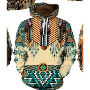 New Trendy Unisex 3D Printed native  American